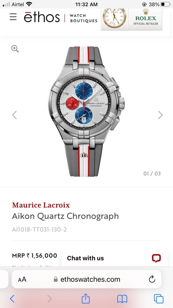 Maurice Lacroix Aikon Mahindra Formula E Special Edition Authentic Watch - Image 2