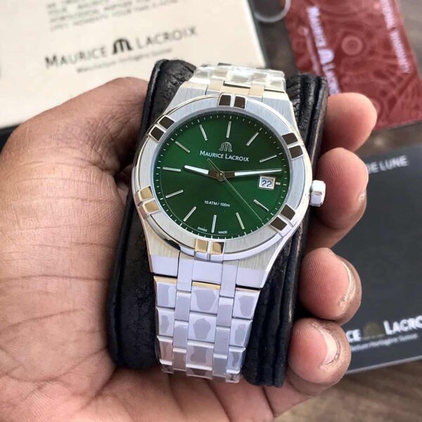 Maurice Lacroix Aikon Quartz 40mm Authentic Stainless Steel Green Dial