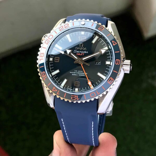 Omega Seamster CoAxial Superocean GMT Swiss Automatic Blue Mens Watch - Image 3