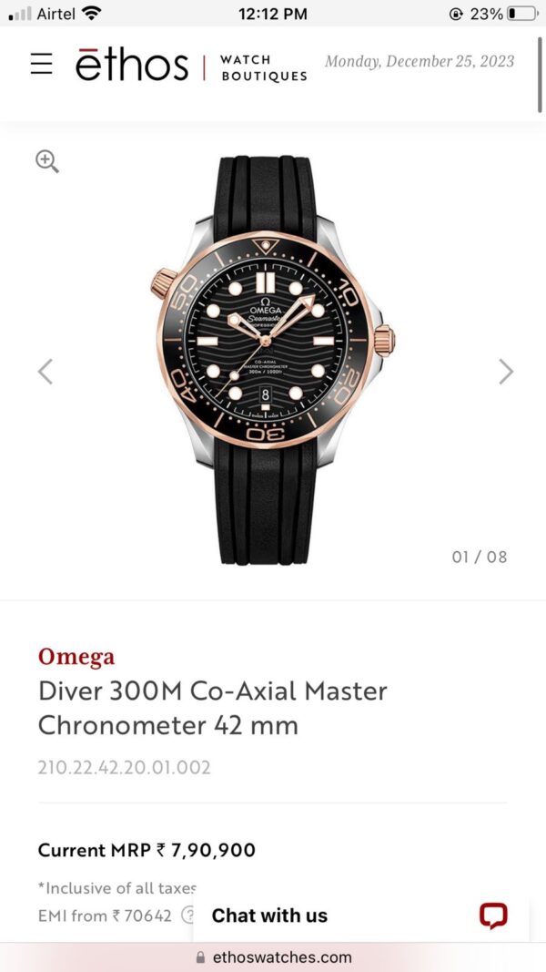 Omega Seamster CoAxial Black Copper Japanese Automatic Mens Watch - Image 2