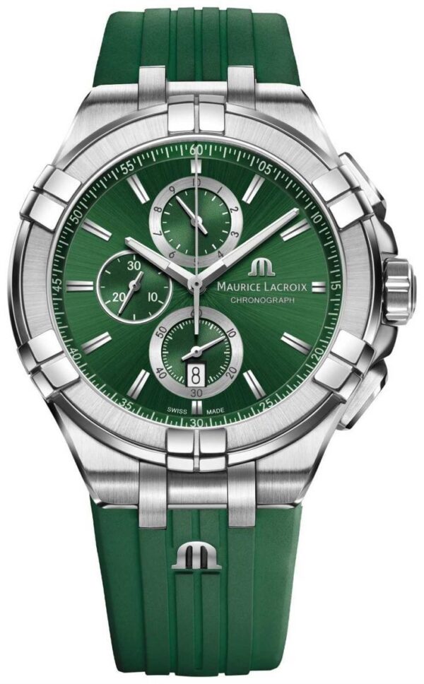 Maurice Lacroix Aikon Quartz Chronograph Green Authentic Mens Watch - Image 2