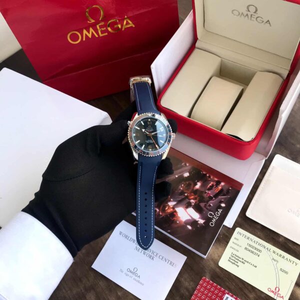 Omega Seamster CoAxial Superocean GMT Swiss Automatic Blue Mens Watch - Image 7