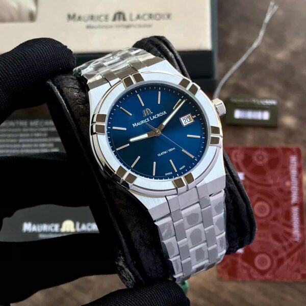 Maurice Lacroix Aikon Quartz 40mm Authentic Stainless Steel Blue Dial - Image 4