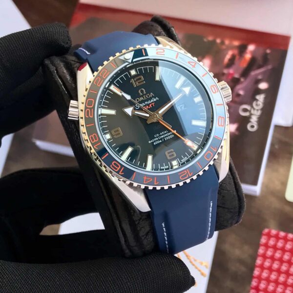 Omega Seamster CoAxial Superocean GMT Swiss Automatic Blue Mens Watch