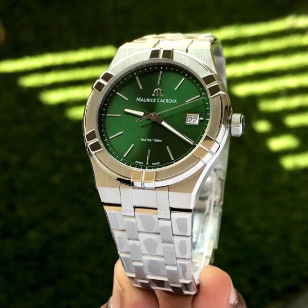 Maurice Lacroix Aikon Quartz 40mm Authentic Stainless Steel Green Dial - Image 3