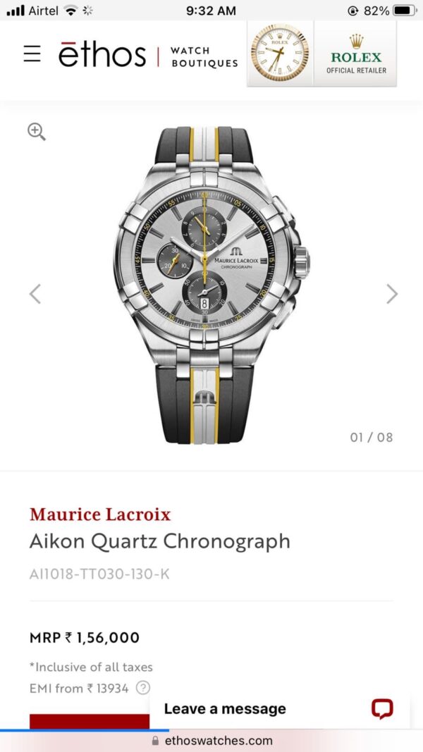 Maurice Lacroix Aikon Quartz Chronograph Authentic Watch - Image 2