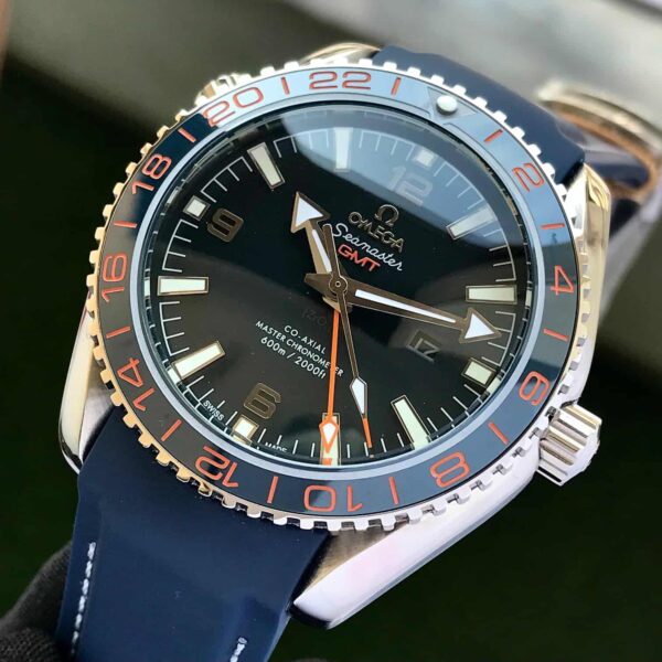 Omega Seamster CoAxial Superocean GMT Swiss Automatic Blue Mens Watch - Image 4