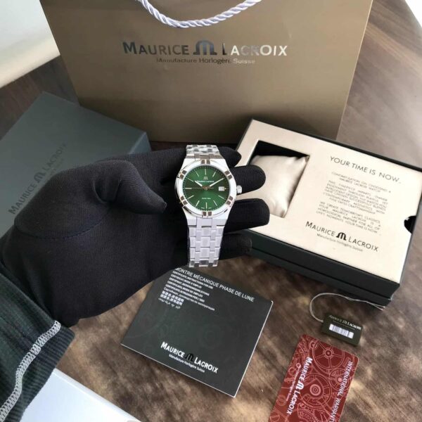 Maurice Lacroix Aikon Quartz 40mm Authentic Stainless Steel Green Dial - Image 10