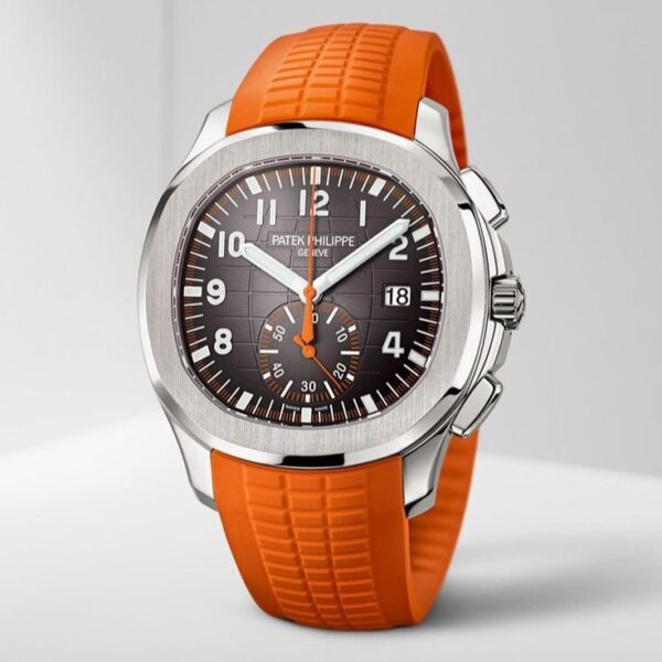 Patek Philippe Aquanaut Chronograph 5968A Orange Strap Automatic Men’s Watch - Image 2