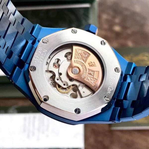 Audemars Piguet Royal Oak Double Balance Wheel Open worked Full Blue Skeleton Dial Automatic Mens Watch - Image 4