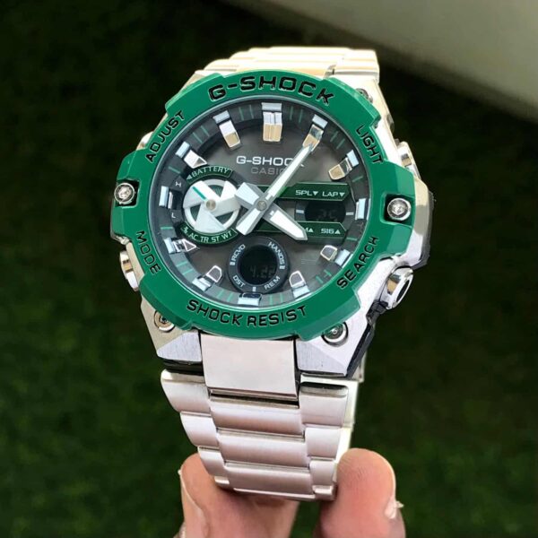 Casio Gshock G-Steel GST-B400 Stainless Steel Green Dial Men’s Watch - Image 3