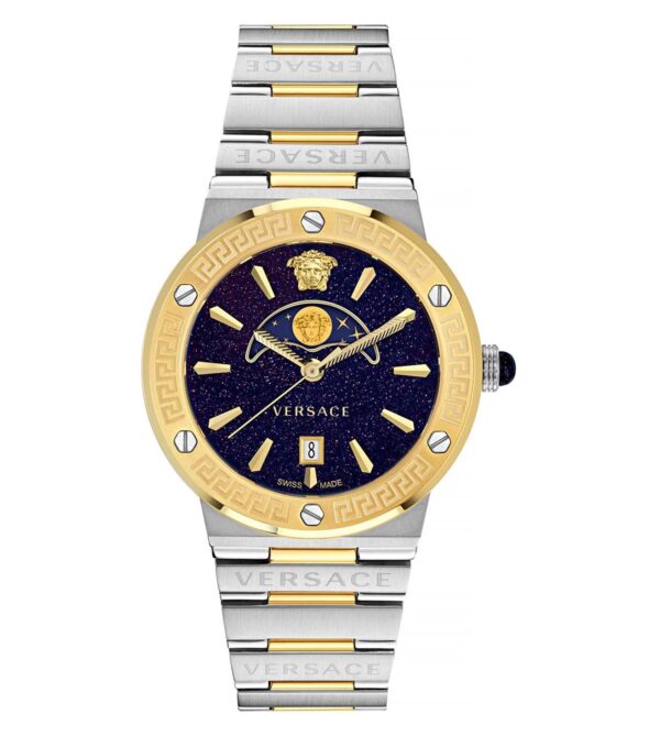 VERSACE VE7G00223 GRECA LOGO Moon Phase Two Tone Analog Womens Watch - Image 2