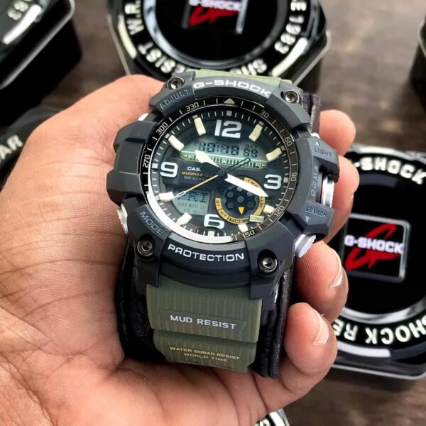 Casio G-Shock Mudmaster GG-1000-1A3DR Black Analog-Digital Dial Green Resin Strap Men's Watch G662