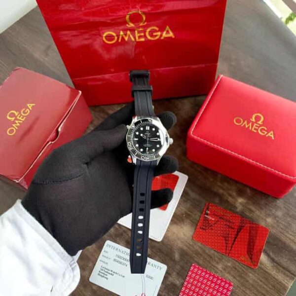 Omega Seamster Black Dial Black Rubber Strap Swiss ETA Movement Automatic Mens Watch - Image 11