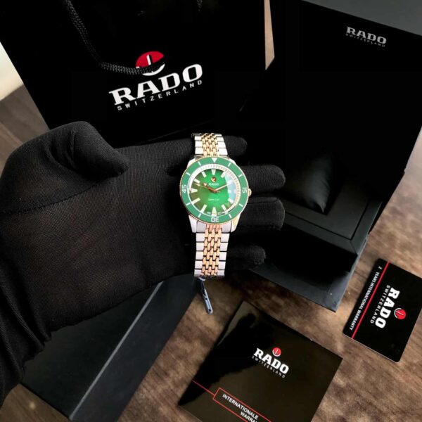 Rado Captain Cook Japanese Two Tone Green Dial Automatic Mens Watch - Image 6