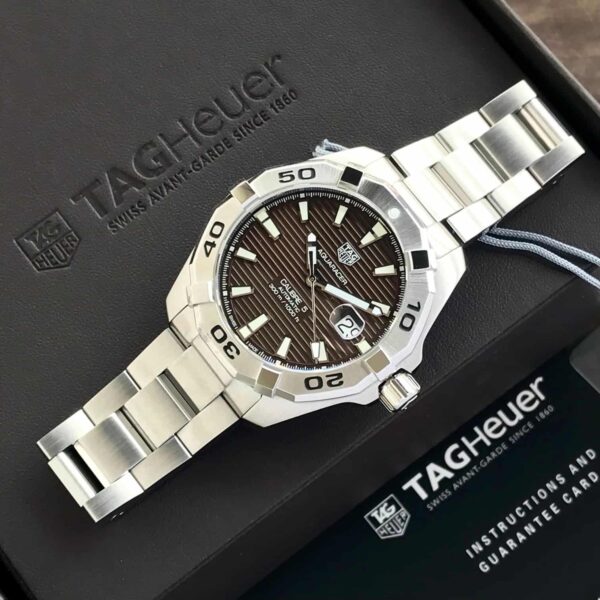 Tag Heuer Aquaracer Calibre 5 Sunrey Brown Dial 100% Authentic Quality Men's Watch - Image 3