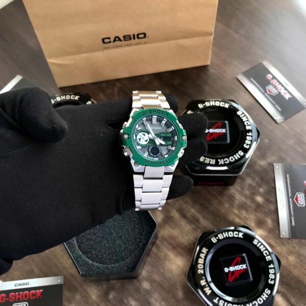 Casio Gshock G-Steel GST-B400 Stainless Steel Green Dial Men’s Watch - Image 10