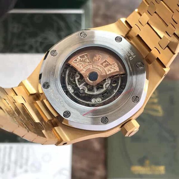 Audemars Piguet Royal Oak Double Balance Wheel Open worked Full Gold Skeleton Dial Automatic Mens Watch - Image 7