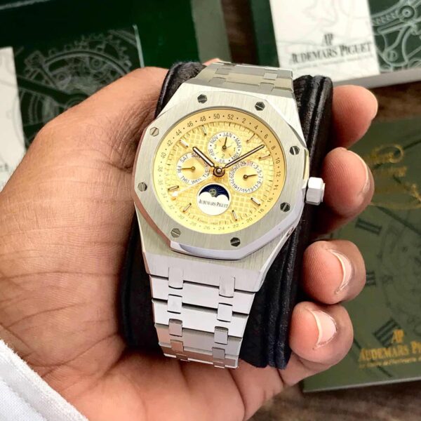 Audemars Piguet Royal Oak Perpetual Calendar Yellow Dial Limited Edition Automatic Mens Watch