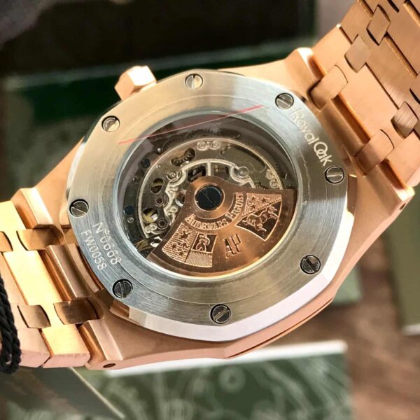 Audemars Piguet Royal Oak Rose Gold 41mm Double Balance Wheel Openwork Skeleton Dial Automatic Men’s Watch - Image 8