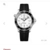 Omega Seamster White Dial Black Rubber Strap Swiss ETA Movement Automatic Mens Watch - Image 2