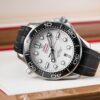 Omega Seamster White Dial Black Rubber Strap Swiss ETA Movement Automatic Mens Watch - Image 4