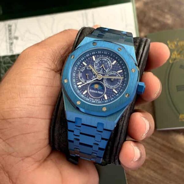 Audemars Piguet's New Royal Oak Perpetual Calendar watch Blue Dial Automatic Mens Watch