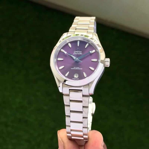 Omega Aqua Terra Shades Co-Axial Master Chronometer Silver Purple 34 mm Women’s Watch - Image 4