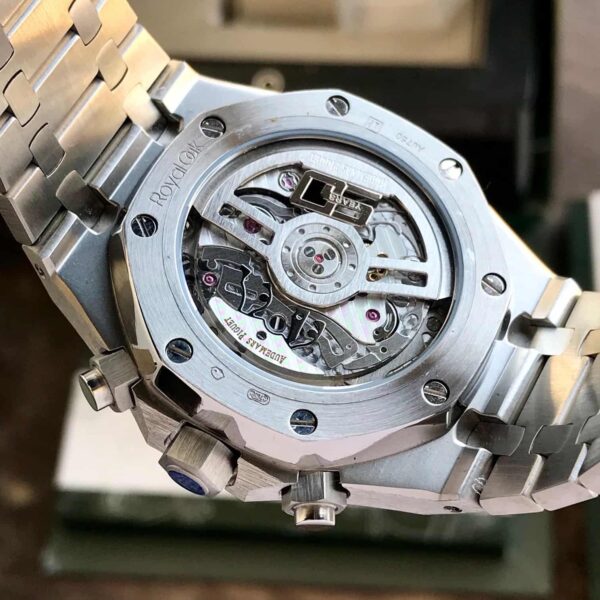 Audemars Piguet Royal Oak 50th Anniversary Chronograph’s Silver Green Dial Swiss ETA - Image 9