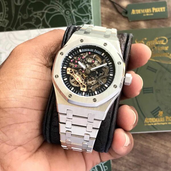 Audemars Piguet Royal Oak Open Worked Silver Skeleton Dial Automatic Men’s