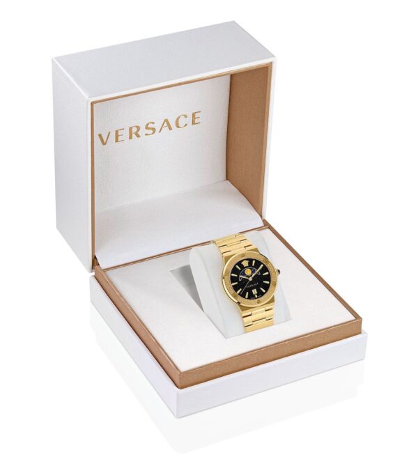 VERSACE VE7G00323 Greca Logo Moonph Full gold Analog Womens Watch - Image 5