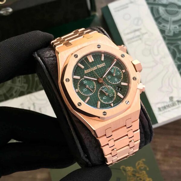 Audemars Piguet Royal Oak 50th Anniversary Chronograph’s Rosegold Green Dial Swiss ETA - Image 5