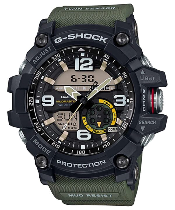 Casio G-Shock Mudmaster GG-1000-1A3DR Black Analog-Digital Dial Green Resin Strap Men's Watch G662 - Image 3