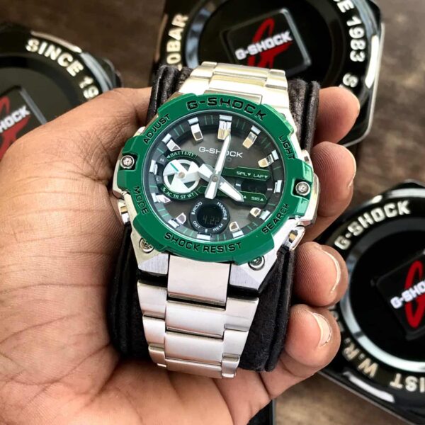 Casio Gshock G-Steel GST-B400 Stainless Steel Green Dial Men’s Watch