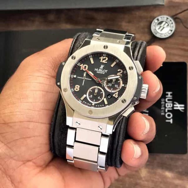 Hublot Classic Big Bang Mens Stainless Steel Black Dial Swiss ETA Collection