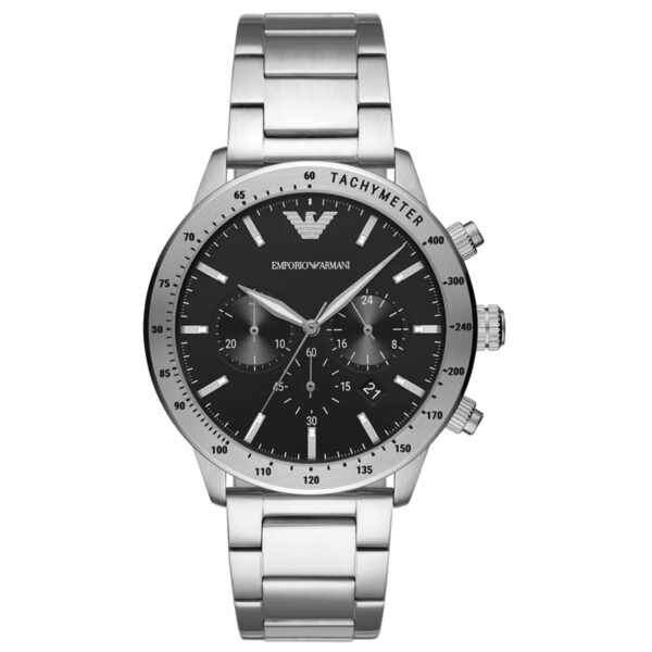 Emporio Armani AR11241 Analog Stainless Steel Black Dial Men's Watch - Image 2