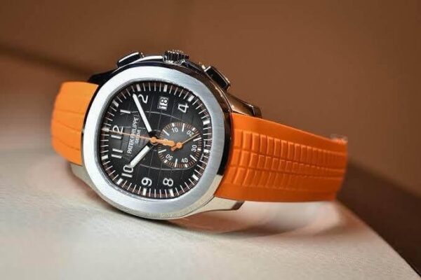 Patek Philippe Aquanaut Chronograph 5968A Orange Strap Automatic Men’s Watch - Image 6