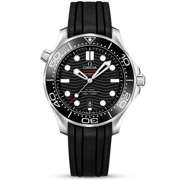 Omega Seamster Black Dial Black Rubber Strap Swiss ETA Movement Automatic Mens Watch - Image 2