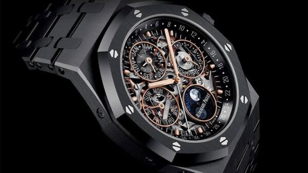 Audemars Piguet Perpetual Calendar Open Worked Full Black Automatic Mens Watch - Image 5