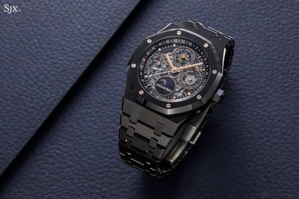 Audemars Piguet Perpetual Calendar Open Worked Full Black Automatic Mens Watch - Image 3