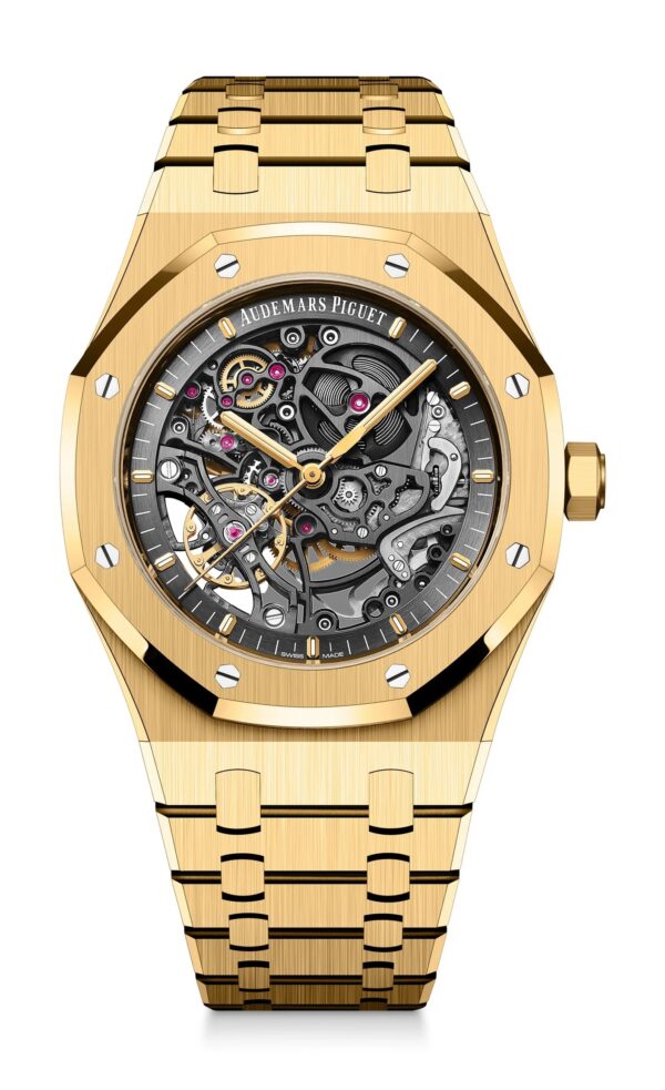 Audemars Piguet Royal Oak Double Balance Wheel Open worked Full Gold Skeleton Dial Automatic Mens Watch - Image 2