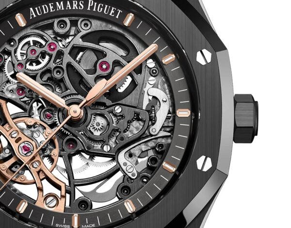 Audemars Piguet Royal Oak Double Balance Wheel Open worked Skeleton Dial Full Black Automatic Mens Watch - Image 5