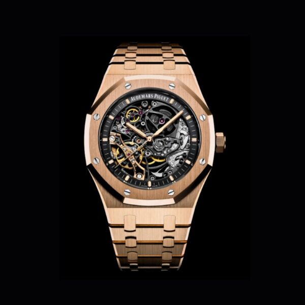 Audemars Piguet Royal Oak Rose Gold 41mm Double Balance Wheel Openwork Skeleton Dial Automatic Men’s Watch - Image 2