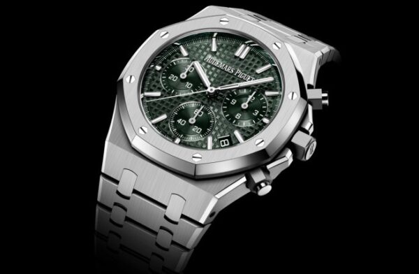 Audemars Piguet Royal Oak 50th Anniversary Chronograph’s Silver Green Dial Swiss ETA - Image 4