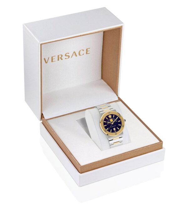 VERSACE VE7G00223 GRECA LOGO Moon Phase Two Tone Analog Womens Watch - Image 8