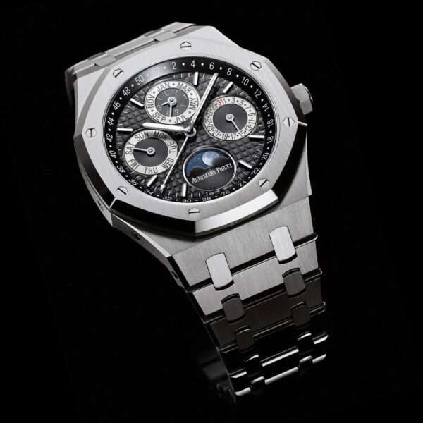 Audemars Piguet Perpetual Calendar Open Worked Silver Black Dial Automatic Mens Watch - Image 4