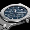 Audemars Piguet Royal Oak 41 Perpetual Calendar Ultra-Thin Silver Blue Dial Automatic Mens Watch - Image 4