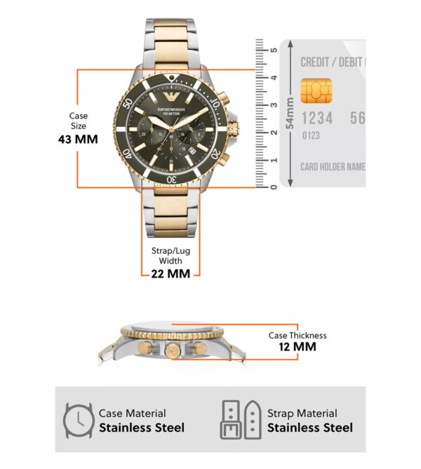 Emporio Armani AR11361 Chronograph Analog Watch for Men - Image 10