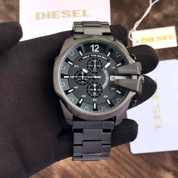 Diesel Mega Chief DZ4283 Full Black Chronograph Mens Watch - Image 4