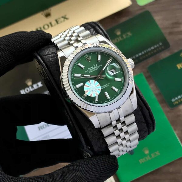 Rolex Date Just 41 Mint Green Dial & Jubli Chain Automatic Mens Watch - Image 5